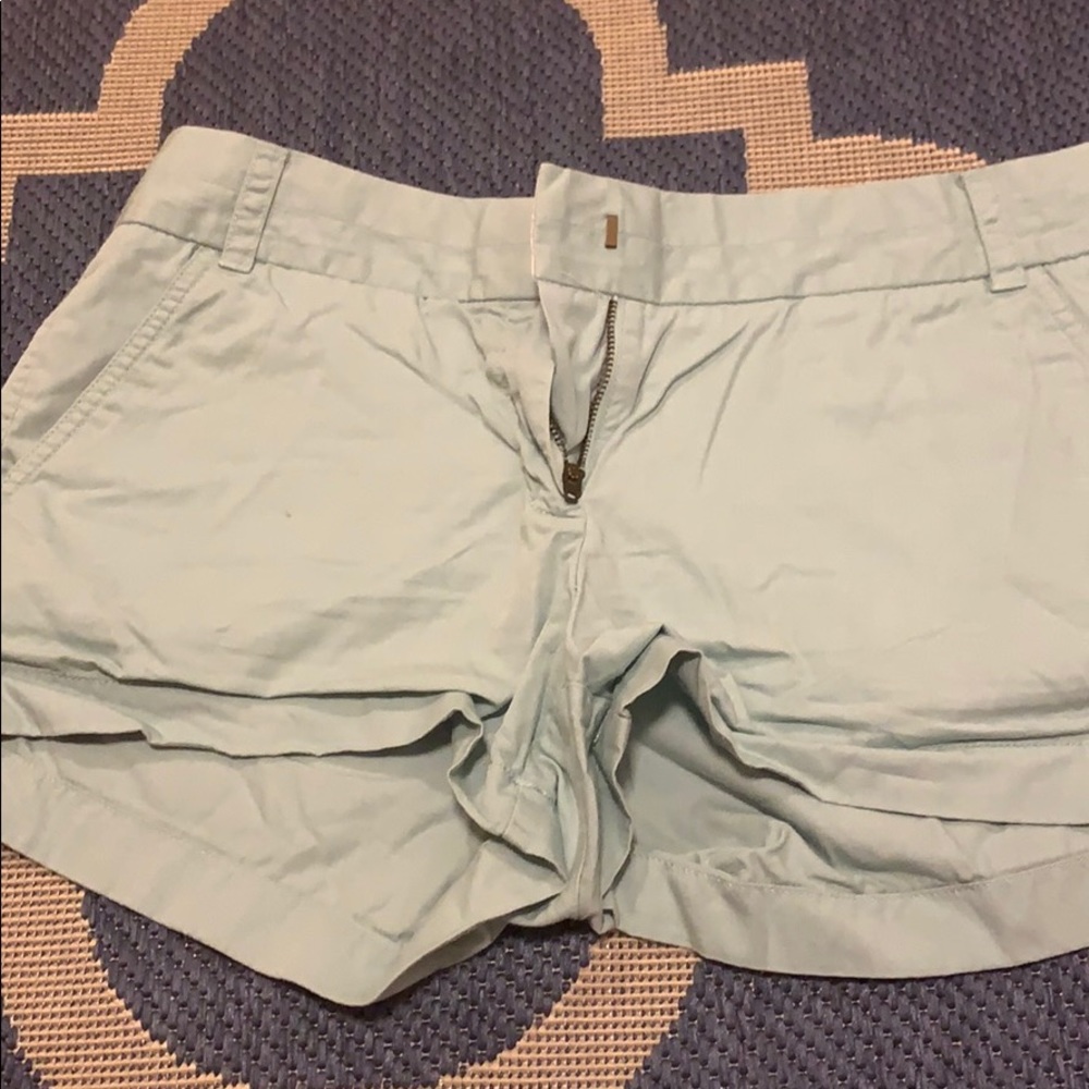 Light green jcrew chino shorts